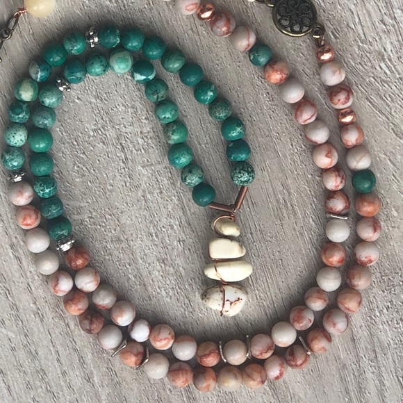 Boho Beaded Necklace/Mask Lanyard - Picture 2 of 9